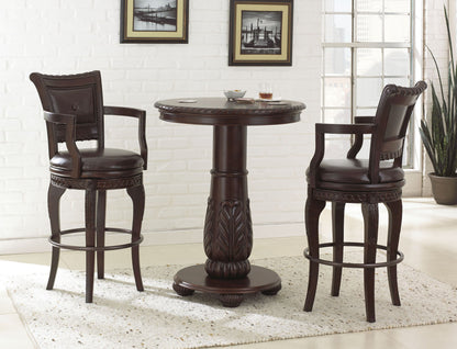 Antoinette - PU Swivel Bar Chair - Dark Brown