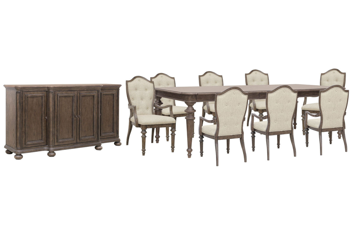 Saddle Creek - Extendable Leg Dining Table Set