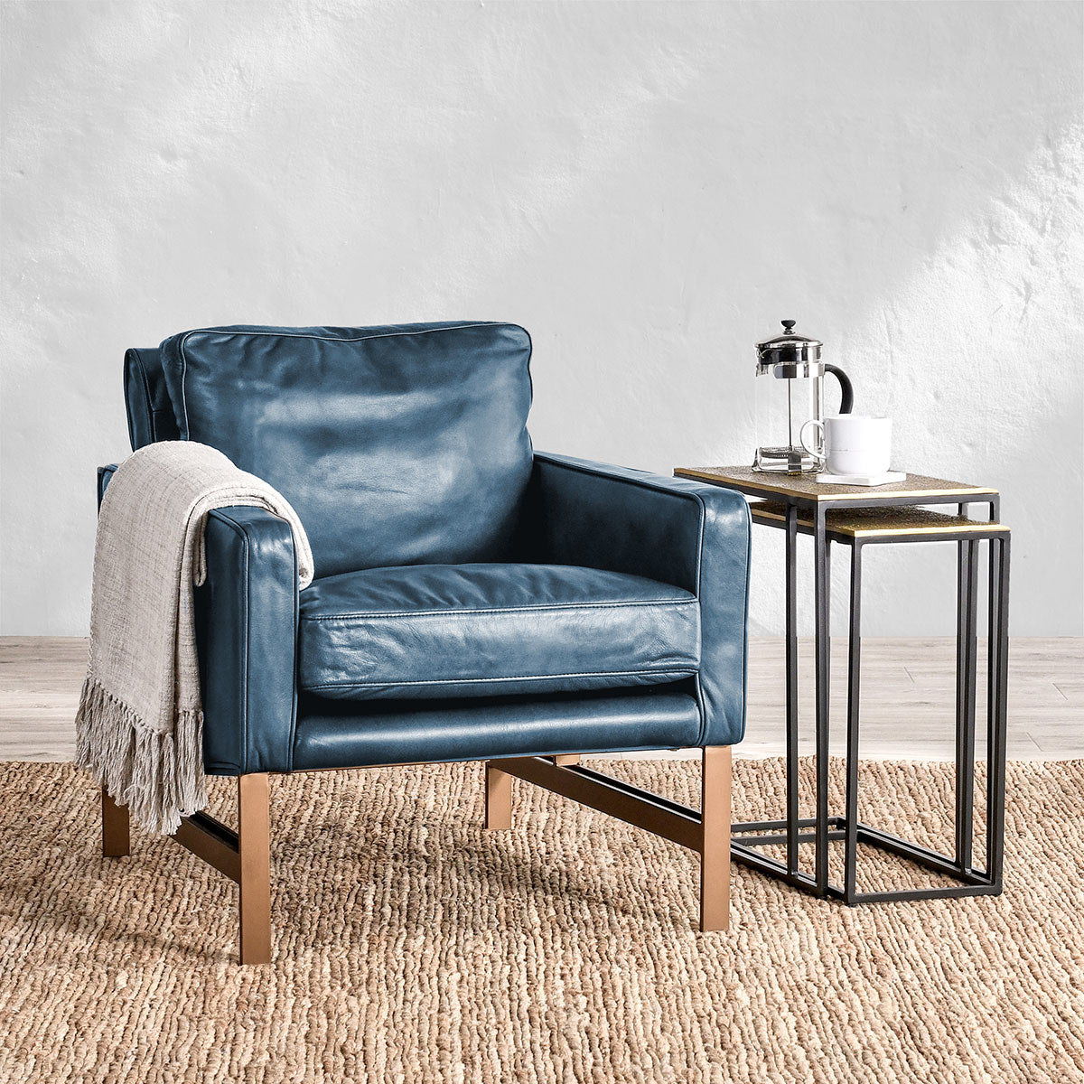 Chazzie - Club Chair - Ocean Blue