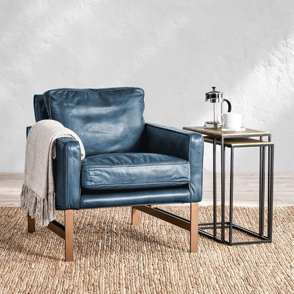 Chazzie - Club Chair - Ocean Blue