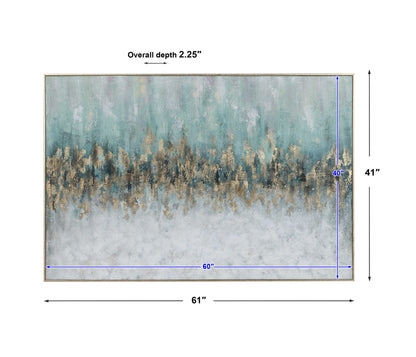 Divide - Hand Painted Art - Blue