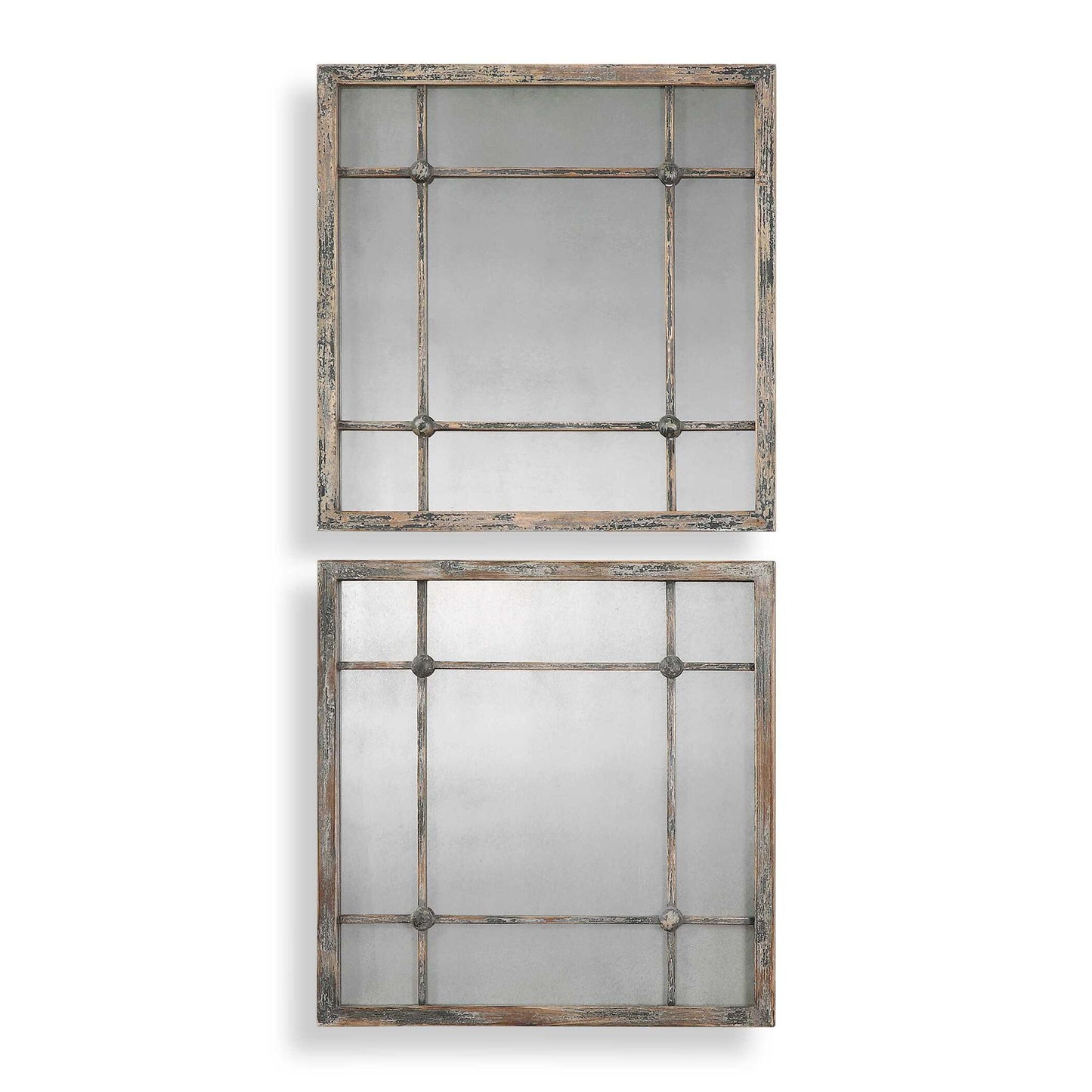 Saragano - Square Mirrors (Set of 2) - Light Brown