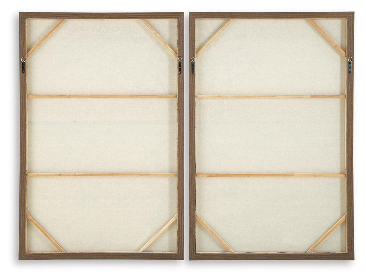 Stormish - Wall Art Set (Set of 2) - Beige / Brown