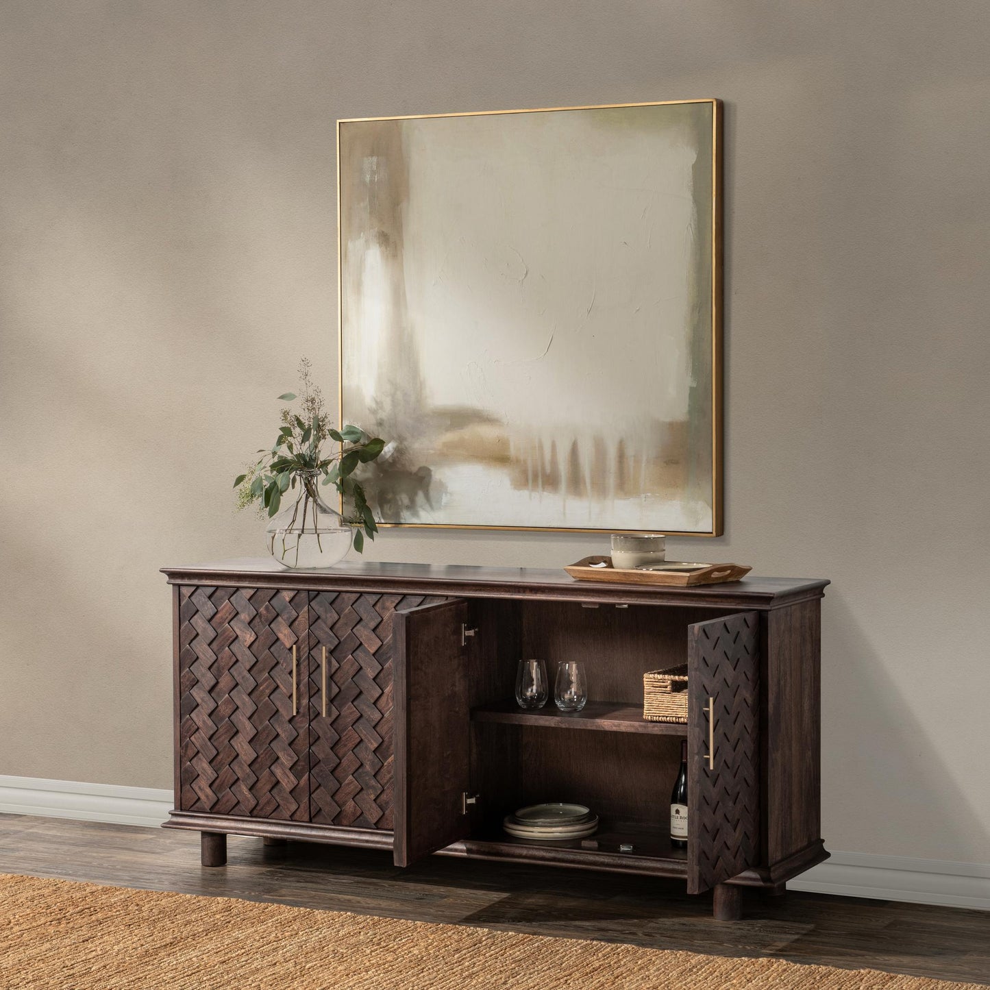 Shira - 4 Door Buffet - Kona Brown