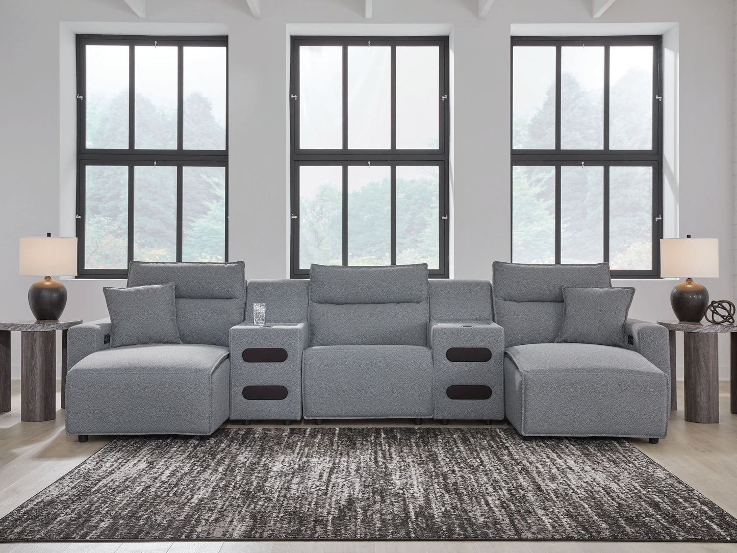 Modmax II - Reclining Sectional - Salt And Pepper