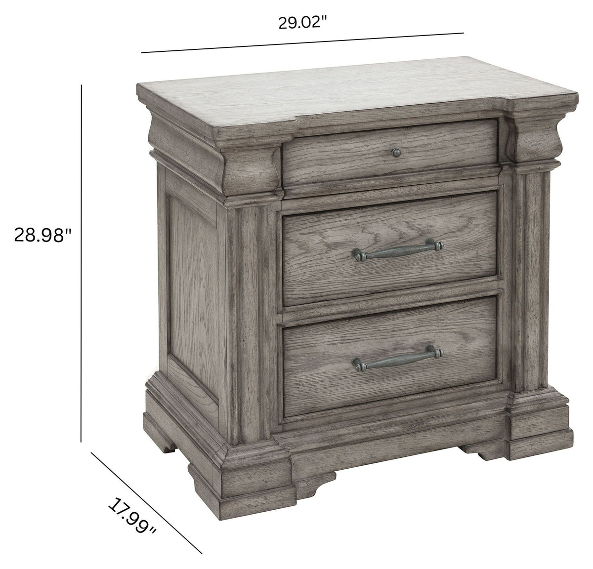 Madison Ridge - 3 Drawer Nightstand