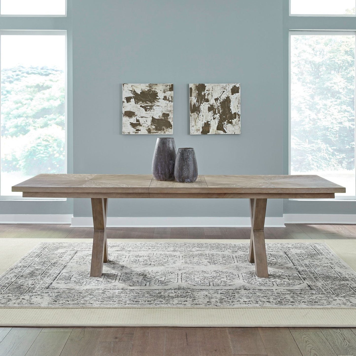 Brentwood - Double Pedestal Table Base - Sandstone