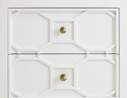 Chelsea by Rachael Ray - Nightstand With Lattice - White