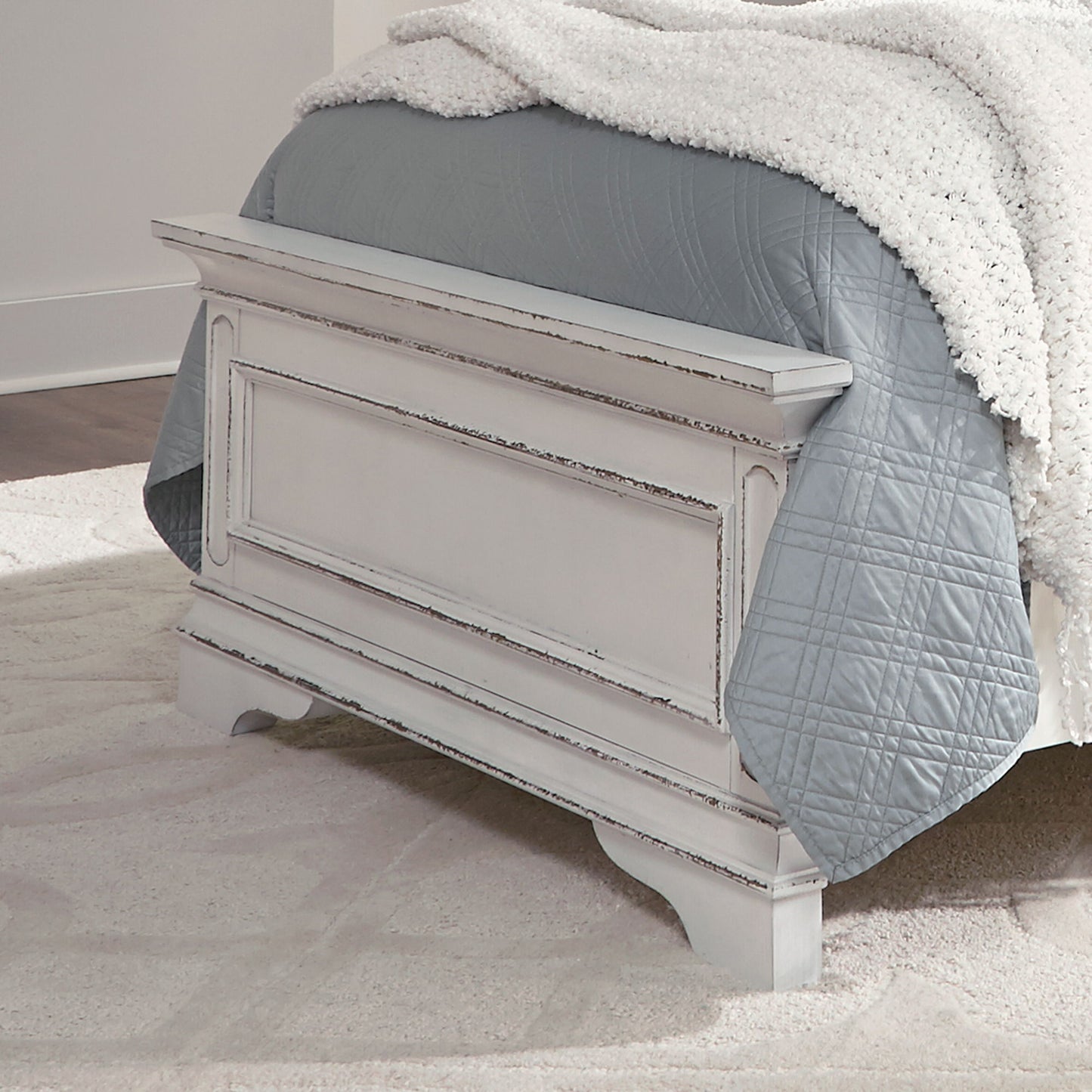 Magnolia Manor - Full Panel Footboard - Antique White