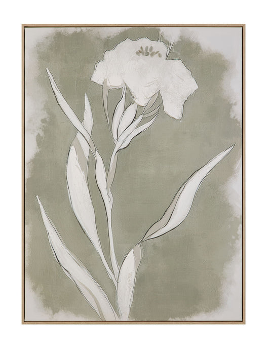 Serene Botanical II Framed Canvas - Beige