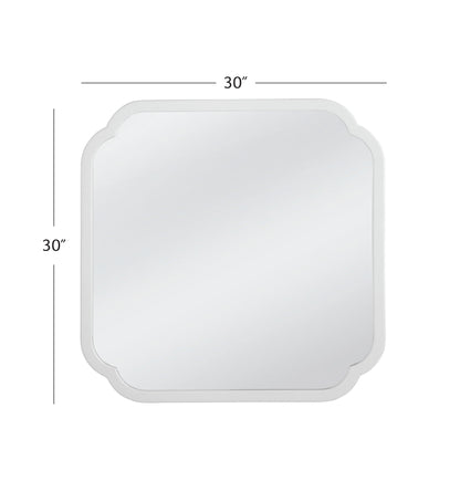 Clover - Square Wall Mirror - White