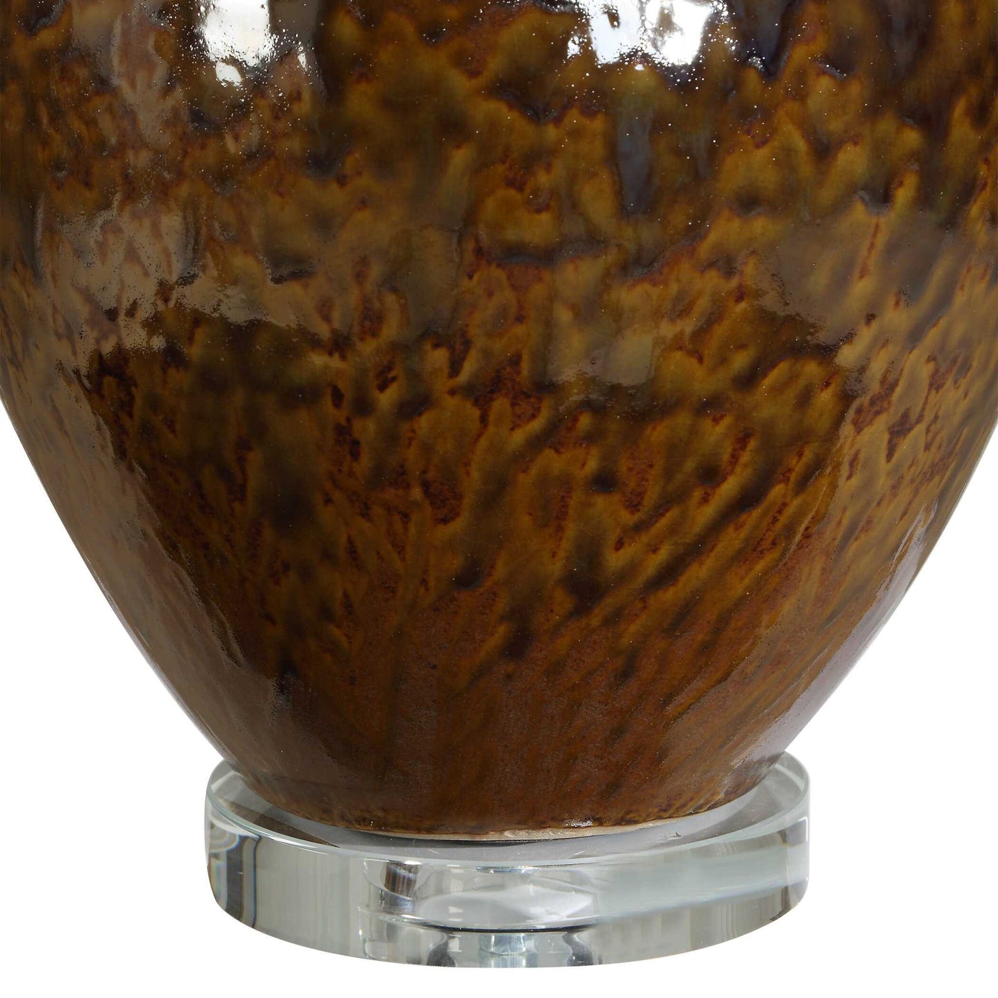 Rye - Glazed Table Lamp - Brown