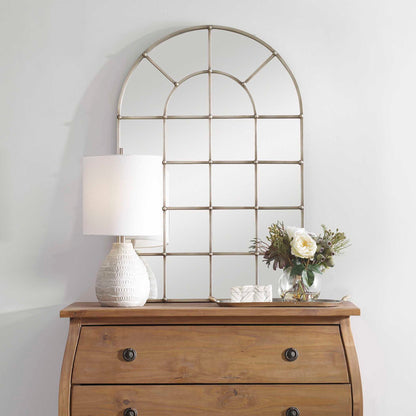 Barwell Arch - Window Mirror - Pearl Silver