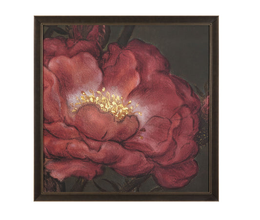 The Secret Garden - Flourish Framed Print - Red