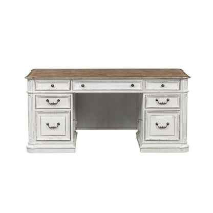 Magnolia Manor - Jr Executive Desk Top - Antique White