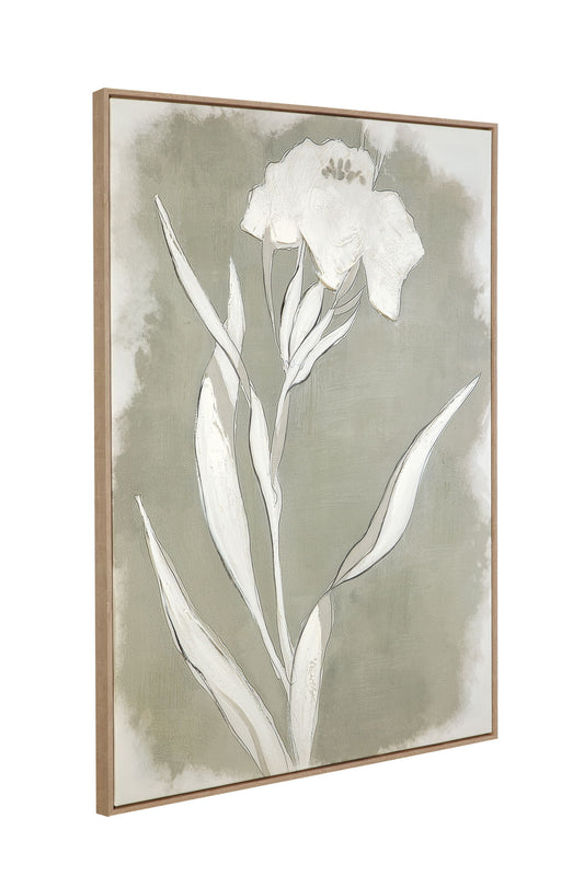 Serene Botanical II Framed Canvas - Beige