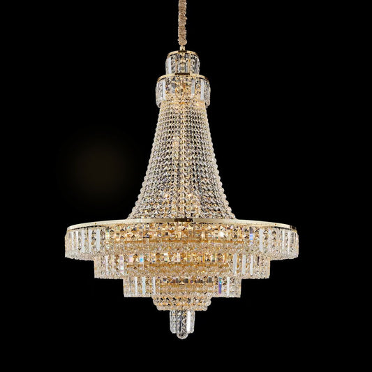 Michael Amini Lighting - Luxe Lumiere 28-Light Crystal Chandelier - Gold