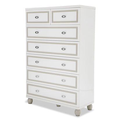 Sky Tower - 7-Drawer Chest - White