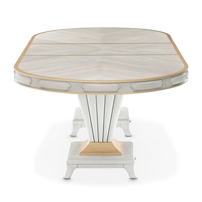 St. Charles - Double Pedestal Dining Table - Dove Gray