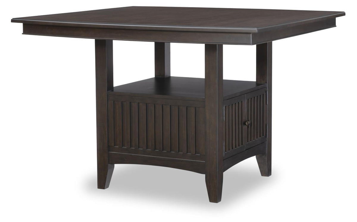 Caldwell - Complete Counter Height Dining Table With Storage Base - Espresso