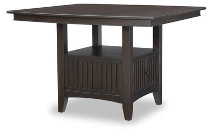 Caldwell - Complete Counter Height Dining Table With Storage Base - Espresso