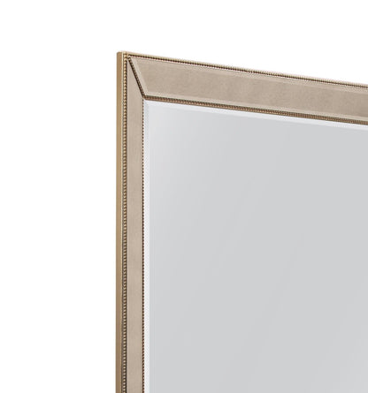 Beaded Leaner - Mirror - Gold - Antique Gold