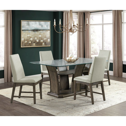 Dapper - Rectangular Dining 5 Piece Set (Table And Four Chairs) - Walnut