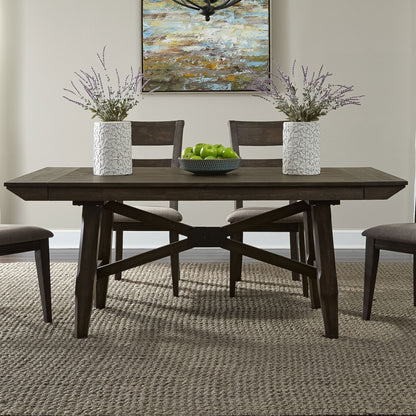 Double Bridge - Trestle Table Base - Dark Chestnut