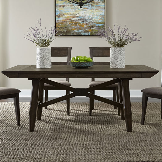 Double Bridge - Trestle Table Base - Dark Chestnut
