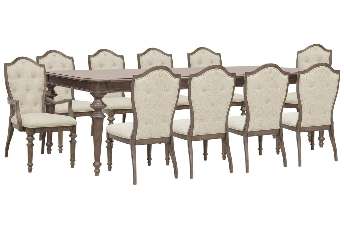 Saddle Creek - Extendable Leg Dining Table Set