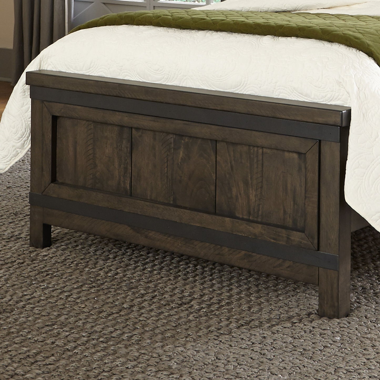 Thornwood Hills - Full Panel Footboard - Rock Beaten Brown