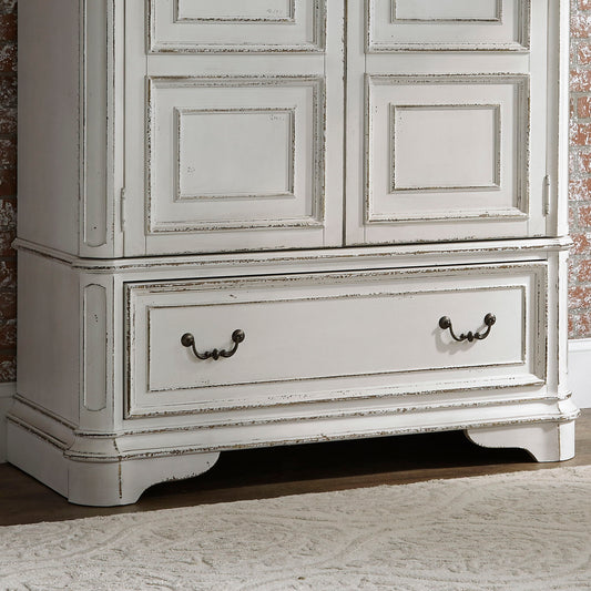 Magnolia Manor - Armoire Base - Antique White