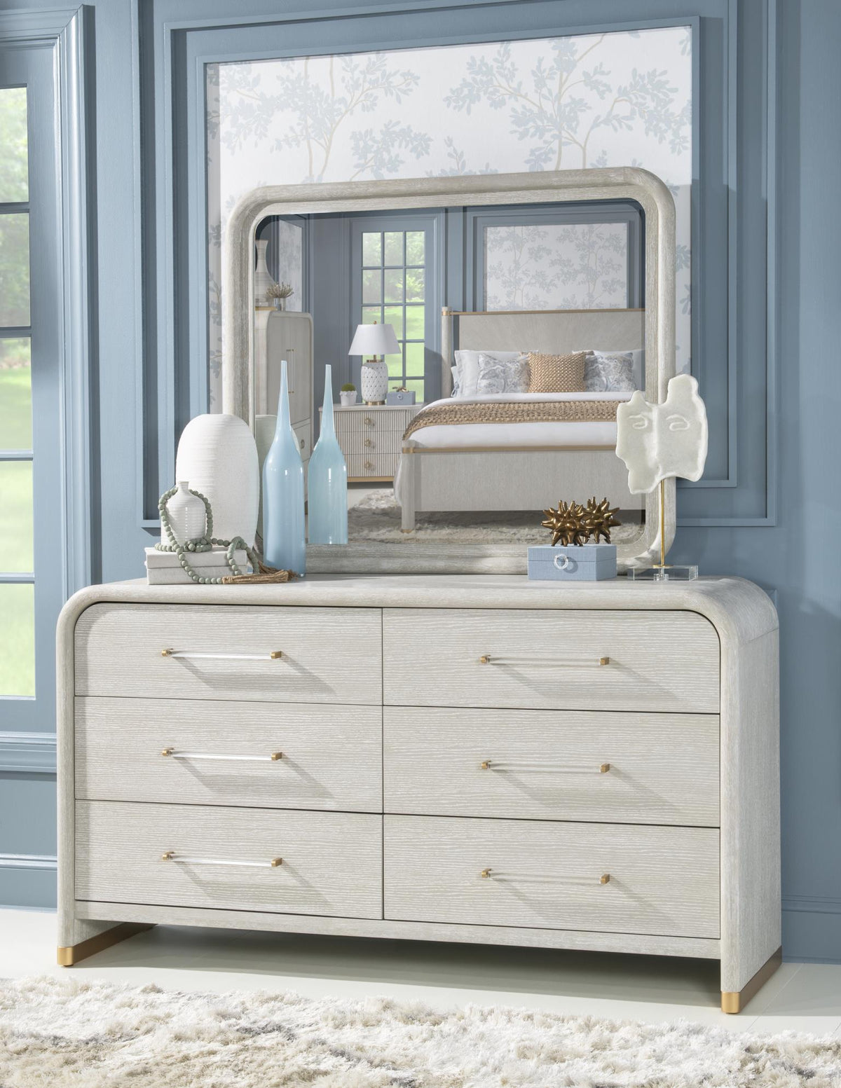 Miramar - Rectangular Mirror - Oyster