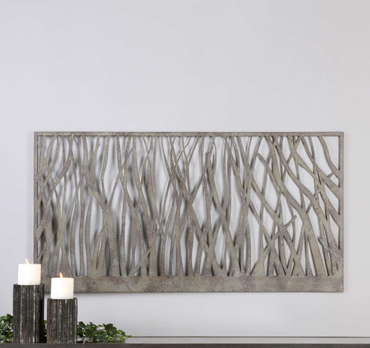 Amadahy - Metal Wall Art - Pearl Silver