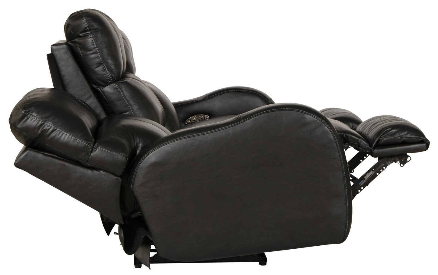 Angelo - Leather Power Reclining Sofa - Black