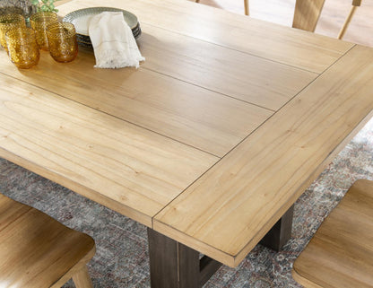 XXX's And OOO's - Trestle Dining Table - Two Tone