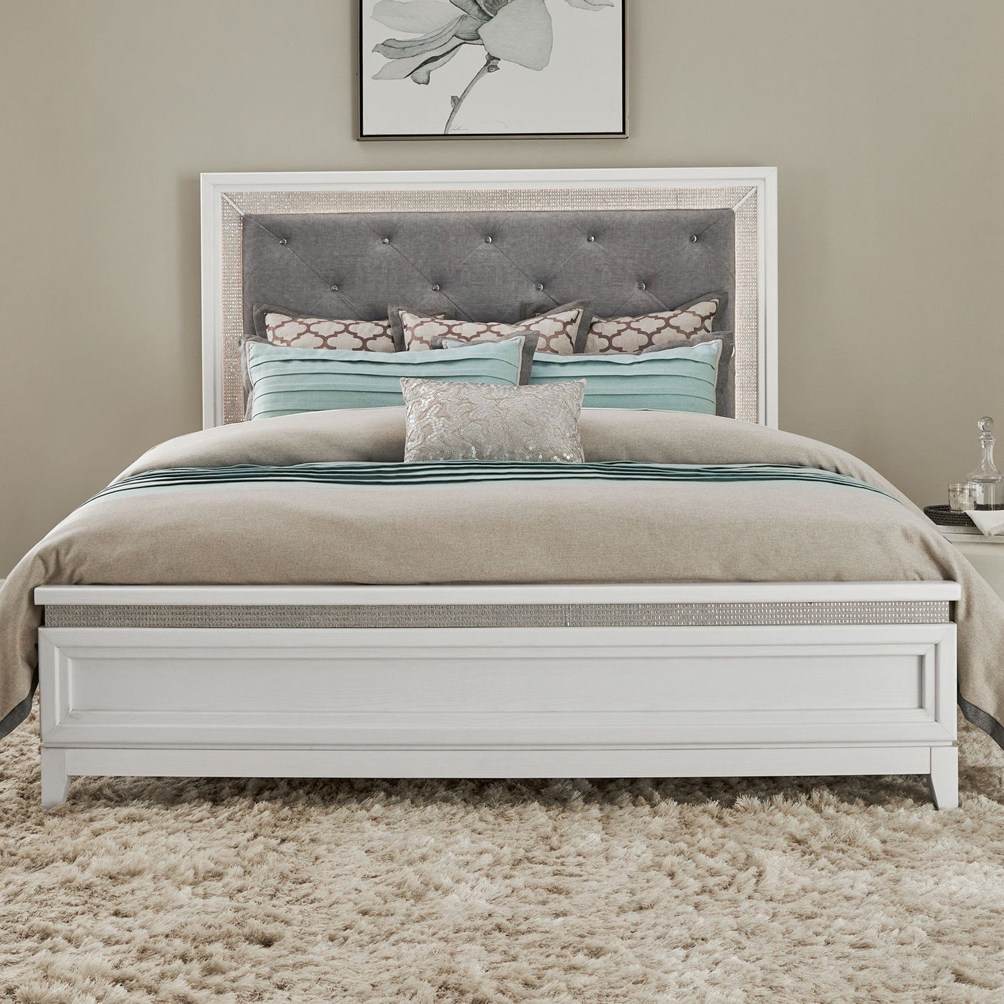 Reflections - King Panel Footboard - Pearl White