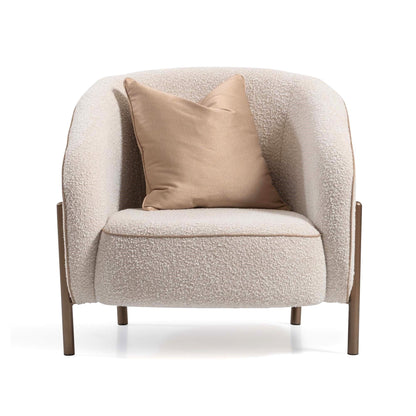 Lisbon - Accent Chair - Oyster / Matte Bronze
