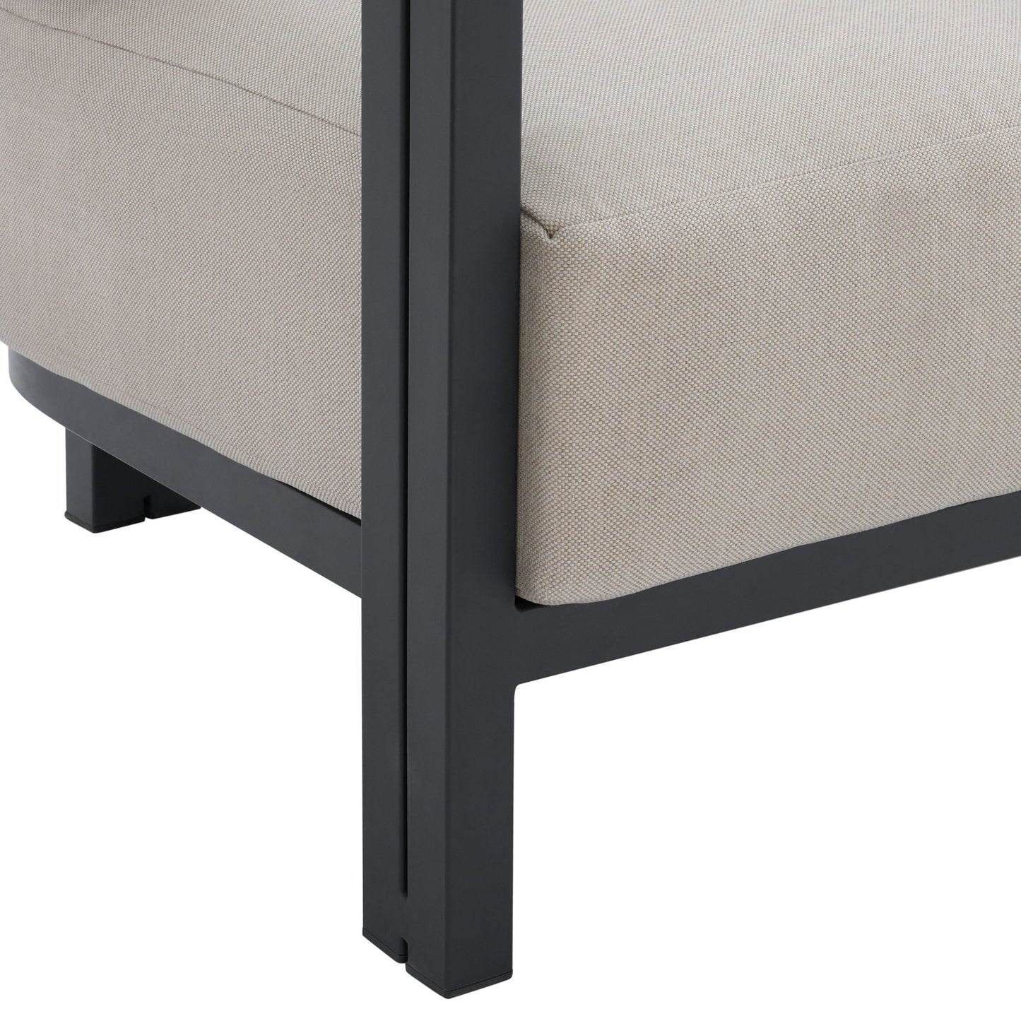 Playa - Sofa With 2 Pillows - Dark Gray / Beige