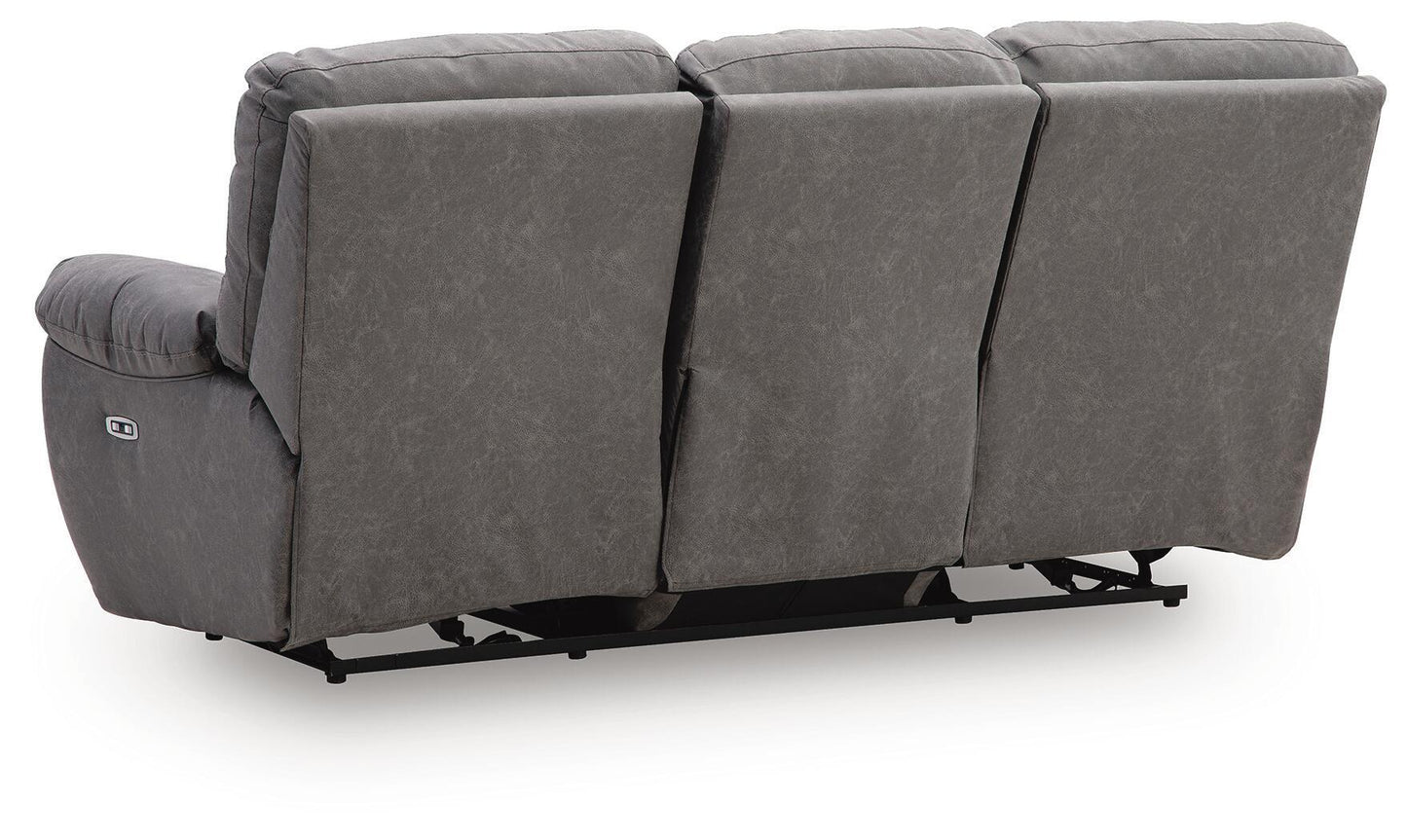Bakerstein - Power Reclining Sofa With Adjustable Headrest - Galaxy