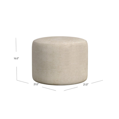 Anderson - Round Ottoman - Beige