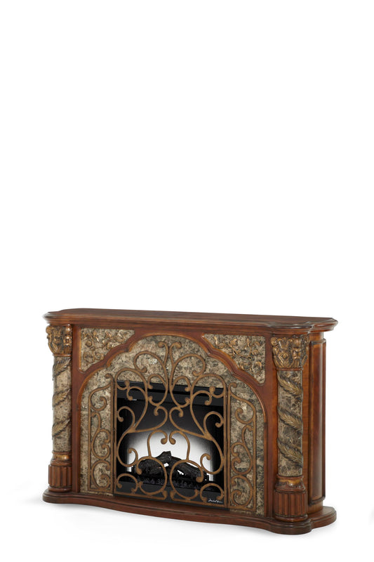 Villa Valencia - Fireplace With Electric Insert - Classic Chestnut
