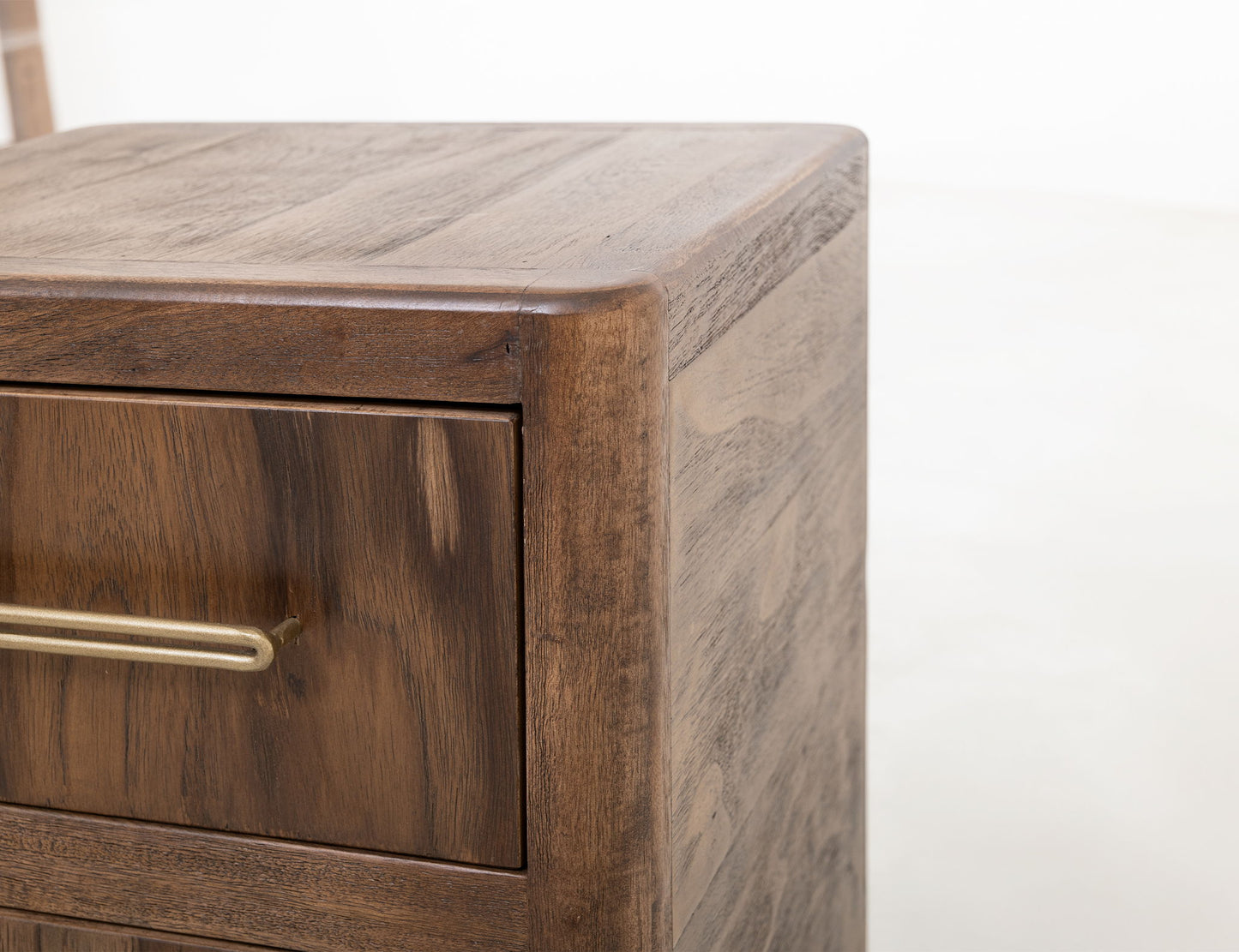 Praga - 2-Drawer Nightstand - Almond / Barrel Brown