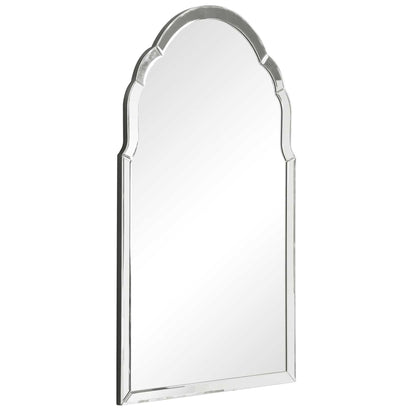 Brayden - Frameless Arched Mirror - Pearl Silver