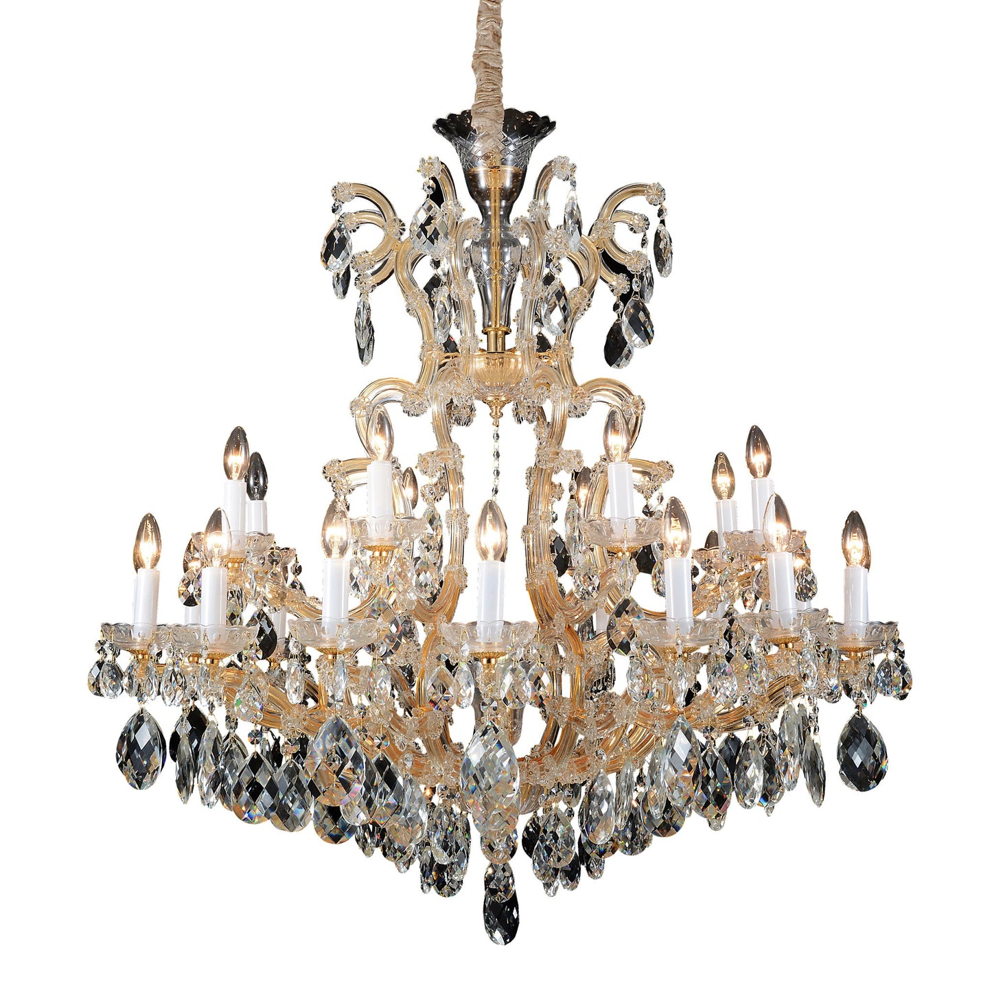Michael Amini Lighting - La Scala 25-Light Traditional Crystal Chandelier - Gold