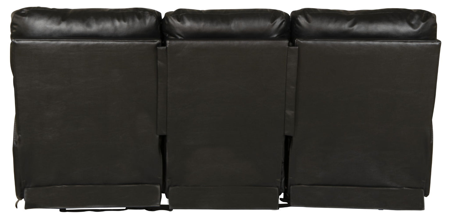 Angelo - Leather Power Reclining Sofa - Black