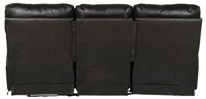 Angelo - Leather Power Reclining Sofa - Black