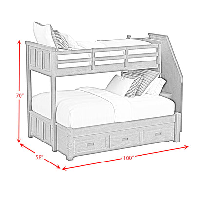 Hampton Kids - Bunk With Staircase And Trundle Bedroom Set