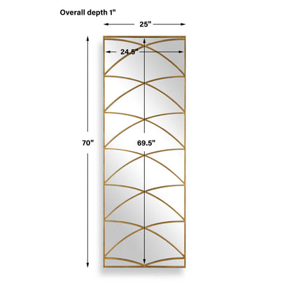 Crossed Up - Full Length Mirror - Gold