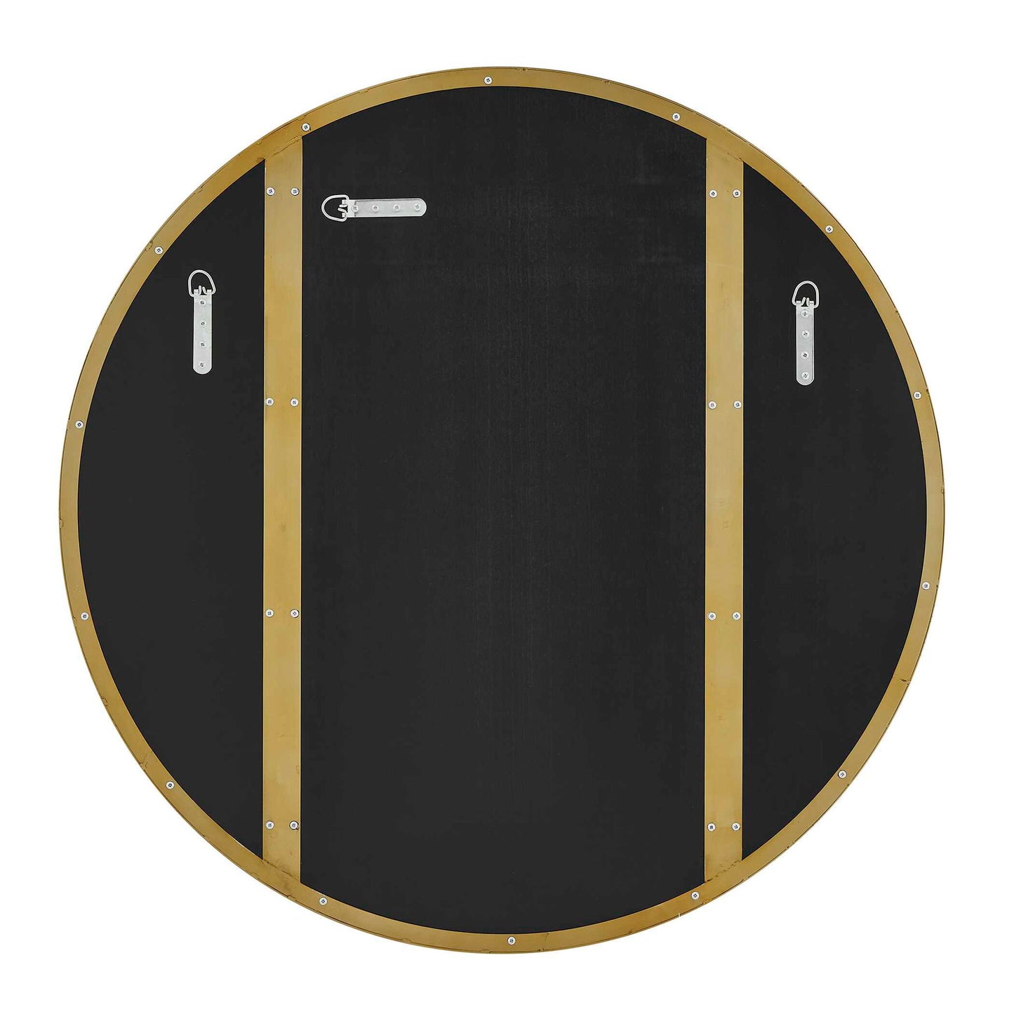 Amram - Round Mirror - Antique Brass / Gold